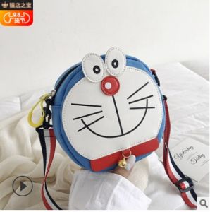 2021 new Doraemon cartoon lady shoulder bag cute Korean girl canvas messenger bag suitable for school and travel
