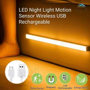 SG Seller LED Night Light Motion Sensor Wireless USB Rechargeable Night lamp For Kitchen Cabinet Wardrobe Lamp