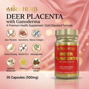 Mira Herb Deer Placenta with Ganoderma Marine Collagen Vitamin C Panax Ginseng 9-in-1 Advanced Health Supplement