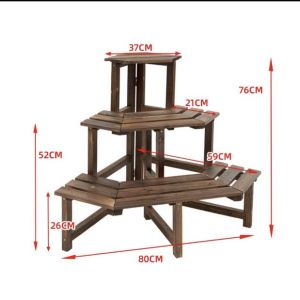 Flowerpot Stand Flower Rack Outdoor Indoor Flower Plant Rack Balcony Ladder Corner Multi-Layer Triangle Corner Plant Stand Flower Pot Rack