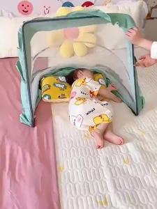 ผ้าคลุมมุ้งกันยุงเปลเด็กผ้าคลุมกันยุงแบบเต็มหน้ามุ้งกันยุงแบบพับได้สำหรับเด็ก