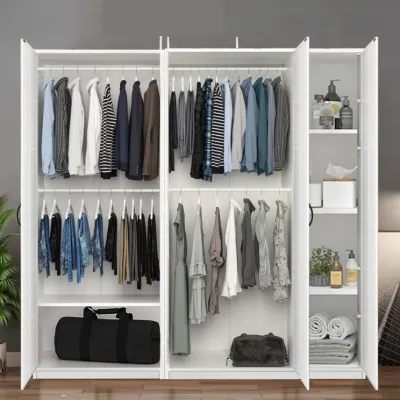 F&F : 4 Door Wooden Wardrobe / 4/5/6 Door Multifunctional Wardrobe with 2 Hanging Pole / Almari Baju 4 Pintu / Almari Baju