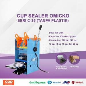 Omicko Sealing Machine / Sealer Press Plastik Cup Gelas Plastik Otomatis Sealer - FREE ONGKIR