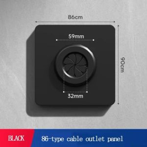 MINIMALUX Type 86 Cable Outlet Panel Cover With Outlet Hole Rotating Opening Switch Decorative Cover Decorative Wall Blank Panel Home