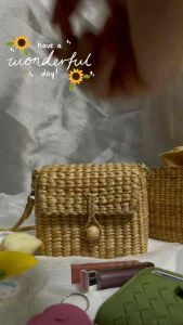 NGAM MINI BAG - กระเป๋าสานใบเล็ก ขนาด5.5" กระเป๋าสานผักตบชวา กระเป๋าสานไปทะเล กระเป๋ามินิมอล กระเป๋าสานจิ๋ว