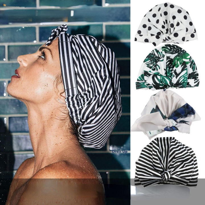 Trending Design Luxury Shower Cap Bath Caps Elastic Hair Caps