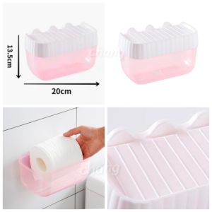 กล่องทิชชู่ อเนกประสงค์แบบติดผนัง ไม่ต้องเจาะผนัง ง่ายต่อการติดตั้ง CH0593 📌โปรดอ่านรายละเอียดก่อนสั่งซื้อค่ะ