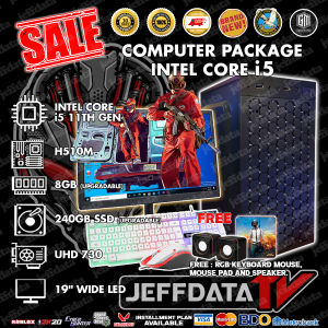 Computer Set Package Intel core i5-11th Gen. 8gb ram 240gb ssd Uhd730 19wide led monitor mini speaker led keyboard mouse