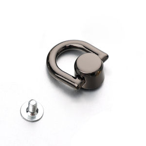 ห่วงโซ่หูจับกระเป๋ารูปตัว D โลหะ4ชิ้นตะขอกระเป๋าคลิปด้านข้างสกรูตะปูสายรัดกระเป๋าถือประดับหมุดโลหะเชื่อมต่อตะขอหัวเข็มขัด DIY งานฝีมือ