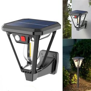2IN1 Outdoor Solar Camping Wall Lamps LED Solar Motion Sensor Light Waterproof Garden Yard Lawn Street Porch Decorative Lamp