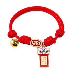 ER52858 Handmade Pet Bell Necklace Cute Chinese Style Braided Cat Collar Creative Adjustable Puppy Collar Jewelry Accessories
