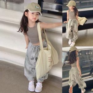 Setelan anak perempuan coklat set terbaru musim panas Import Gaya Cina Baru