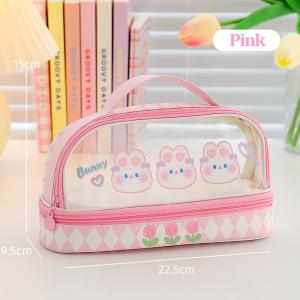 IMUTO Pencil Case Big Capacity Handheld Pouch Stationery Bag Colored Pencil Case Portable Pen Pencil Bag