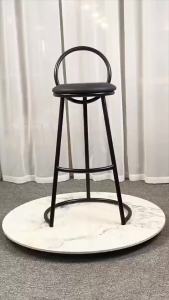 UrbanSpace SG- Modern Bar Chair Creativity Chair Home Leather Velvet High Chair Nordic Minimalist Stool High Stool