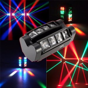 150W BeamMoving Head Light Lampu Panggung Sorot Putar RGBW 8 Warna Mini Beam Led Disco Light Lampu