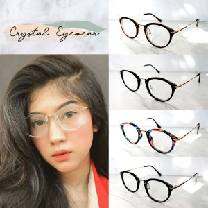Frame Kacamata Korea Bulat Lensa anti radiasi + Lensa minus / plus / silinder untuk pria dan wanita