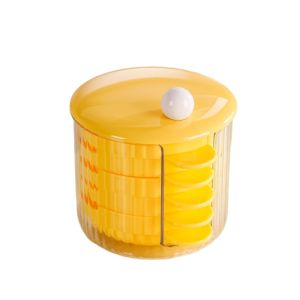 TIEZI STUDIO Stackable Mini Sauce Dish Set Dustproof Creative Dipping Dish Set Tomato Sauce Plates Space-Saving Food Container Set Kitchen
