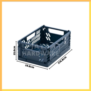 Keranjang Lipat Mini Serbaguna | Tempat Rak Kotak / Keranjang / Foldable Storage Box Plastik Penyimpanan ATK Kosmetik Sabun Skincare Buah Buku Plastik Mini Kecil Lipat Portable Aesthetic Lucu Multifungsi