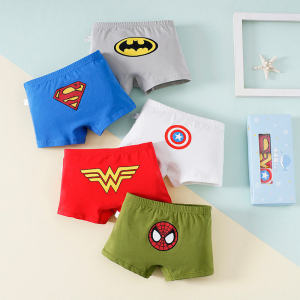 3325PCS Cotton Boy Underwear Soft Kid Pantie Cartoon Hero Panty Breathable 3-12y Children Boxer Briefs