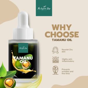 TheorganicStop Tamanu Oil Face Hair Oil Cold Pressed 100% Pure 30 ml