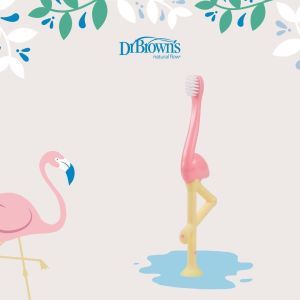 [ HG058 ] Bàn chải đánh răng Dr.Browns hình con hồng hạc cho trẻ từ 1-4 tuổi