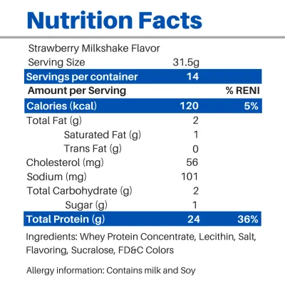 ACTIVE WHEY PROTEIN 1LB 100% Whey Protein Powder