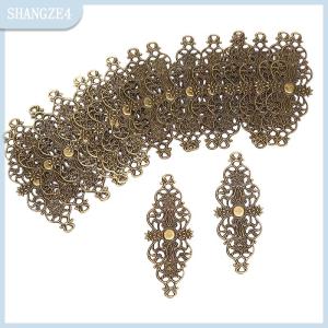 【SHANGZE4】 20Pcs Filigree Flower Wrap Connector Crafts DIY Embellishments Findings Jewelry