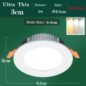 LED Downlight Tricolor Dimming 5W/7W/9W/12W LED Lights Ceiling Light Downlight/Pin Light/ Recessed Light/ Panel Lights