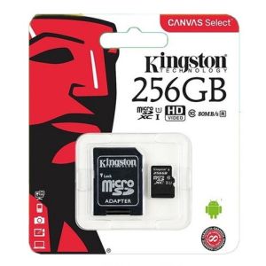 Original Kingston 32GB 64GB 128GB 256GB 512GB TF Card Micro SDHC 80MB/s TF Canvas Select Memory Card Class 10