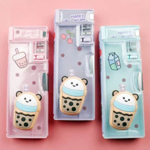 Indo - Kotak Pensil Case Magnet Untuk Anak Tk & Sd / Kotak Pensil Anak Lengkap Dengan Peruncing / Tempat Pensil Karakter