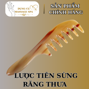 Lược Tiên sừng răng thưa thần thánh - Massage đầu giúp lưu thông máu- Dụng Cụ Diện Chẩn