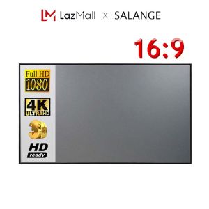 Salange Anti-Light Projector Screen Curtain Portable pantalla proyector 100 inch 16:9Polyester Outdoor Movie Screen For Travel Home Theater