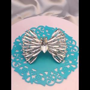 [Free Shipping] Detachable bow shoe buckle high-heeled shoe accessory shoe decoration buckle bow shoe flower crystal shoe front flower accessory