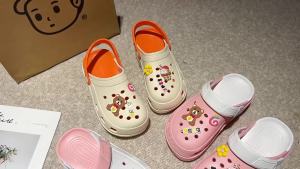 WomenS Summer New Thick-Soled Sandals Cute Cartoon Beach Clogs Height-Increasing Nurse Closed-Toe Sandals