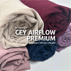 [PER 05 M] Kain Bahan CEY Airflow Premium Lebar 150 cm Crinkle Cringkel Crinckle Krinkle Stretch Polos Polosan ECER 1/2 METER METERAN 50 CM CENTIMETER