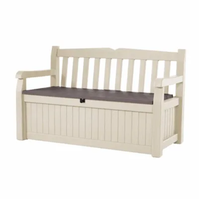 Keter Outdoor Waterproof Eden Garden Bench Garden Patio Storage Bench Deck Box Large Capacity Poolside Bench By Thehomeshoppe