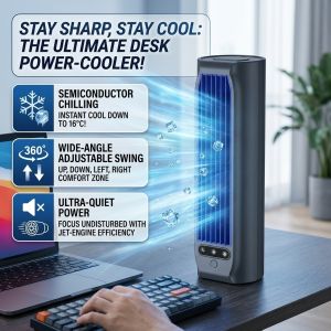Compact USB Fan Portable Desk Fan Mini Air Cooler Quiet Desktop Cooling Device