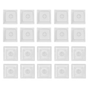 20Pcs PBT Blank Keycap 1U 1X XDA Profile No Print Keycap Set for DIY Mechanical Keyboard Installation MX Switches