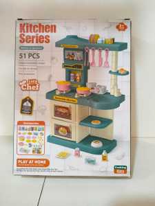 KIDZOONAA - MAINAN ANAK LITTLE CHEF KITCHEN SET 51PCS ALAT MASAK ANAK KITCHEN SERIES (18048)