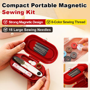 【Magnetic Design Prevents Needle Loss】Compact Portable Sewing Kit Box with Magnetic Closure for Easy Storage and Travel Sewing Kit Portable Sewing Kit Sewing Box