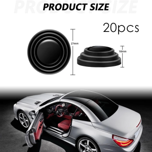 20Pcs Rubber Car Door Shock Absorber Gasket Self-adhesive Car Door Anti-Collision Buffer Pad