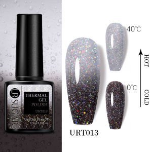UR SUGAR Reflective Thermal Gel Polish Semi Permanent Soak Off Color Change UV LED Red Blue Glitter Gel Polish Nail Art Varnish For Gel Nail 7.5ml