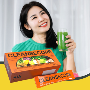 1 Box (7 Sachets) CleanseCORE Organic Superfood Powder Drink with Barley for  Almoranas Constipation & Total Cleansing!