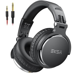 EKSA P100 Wired Headphones Studio DJ Over Ear Headset Stereo Hi-Res Audio With Microphone