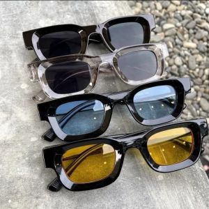 Kacamata Hitam Bold UV400 Bingkai Kecil Persegi Gaya Vintage Untuk Pria Wanita Boldie Frame Tebal
