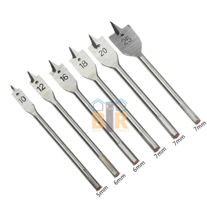 6pcs mata bor kayu Datar set kayu hole mata 10mm 12mm 16mm 18mm 20mm 25mm