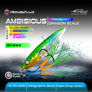 Umpan Metal Jig 30 Gram + Double Assist Hook Mongkalo AMBISIOUS 30g Sisik