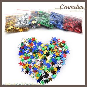 [Carmelun] งานแต่งงานประกายกระจายดาวตาราง Confetti ฟอยล์ตกแต่งวันเกิดปาร์ตี้