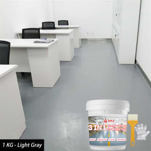 DUPLE 3 In 1 Epoxy Floor Paint For Cement Epoxy Paint For Flooring Epoxy Floor Paint Waterproof Epoxy Flooring Paint Paint Wear-Resistant Epoxy Paint For Flooring Floor Paint Epoxy Floor Paint For Cement Floor Color Change Garage Floor Coating