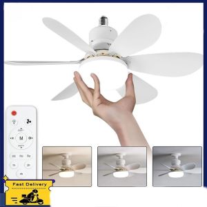 6 Blades Flower light Ceiling silent fan light with remote control 60W